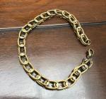 Gold Tone Antique Flower Chain Bracelet