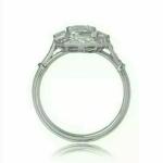 Art Deco Emerald Diamond Halo Vintage Ring