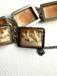Edwardian Silver Equestrian Cameo Bracelet
