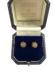 Victorian Etruscan Revival 9ct Gold Pearl Earrings