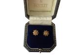 Victorian Etruscan Revival 9ct Gold Pearl Earrings
