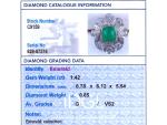 Emerald and Diamond 18ct Gold Antique Ring