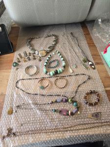 Vintage Costume Jewellery Lot: Necklaces, Bracelets & More