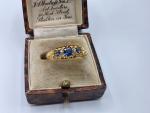 Victorian 18ct Gold Diamond & Sapphire Ring 1897