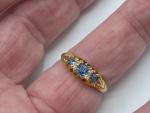 Victorian 18ct Gold Diamond & Sapphire Ring 1897
