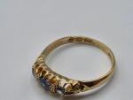 Victorian 18ct Gold Diamond & Sapphire Ring 1897