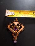 Art Nouveau Amethyst 9ct Gold Pendant