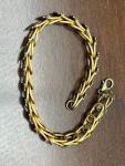 Gold Tone Antique Flower Chain Bracelet