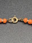 Unique Antique Pink Coral Bead Necklace with Gold Clasp