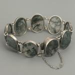Scottish Silver and Moss Agate Bracelet