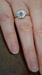 Art Deco Gold Ruby & Diamond Engagement Ring