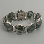 Scottish Silver and Moss Agate Bracelet