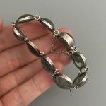 Scottish Silver and Moss Agate Bracelet
