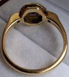 Art Deco Gold Ruby & Diamond Engagement Ring