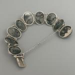 Scottish Silver and Moss Agate Bracelet