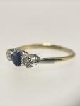 Vintage 18ct Gold Platinum Sapphire Diamond Ring