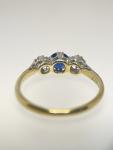 Vintage 18ct Gold Platinum Sapphire Diamond Ring