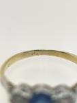 Vintage 18ct Gold Platinum Sapphire Diamond Ring