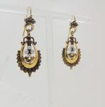 Victorian Style Gold Pearl Drop Earrings