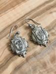 Victorian Silver Drop Earrings with Engraved Design