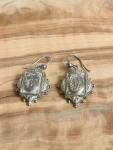 Victorian Silver Drop Earrings with Engraved Design