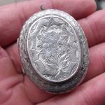 Victorian Silver Hand Engraved Antique Locket