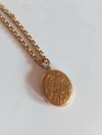 Victorian Engraved Gilt Metal Hinged Photo Locket