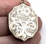 Victorian Rose Gold Engraved Locket Pendant