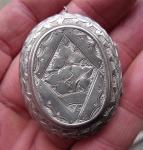 Victorian Silver Hand Engraved Antique Locket