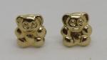 Vintage Art Deco 9ct Gold Teddy Bear Earrings