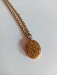 Victorian Engraved Gilt Metal Hinged Photo Locket