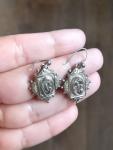 Victorian Silver Drop Earrings with Engraved Design
