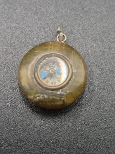 Vintage Stone Compass Pendant Charm