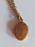 Victorian Engraved Gilt Metal Hinged Photo Locket