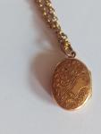 Victorian Engraved Gilt Metal Hinged Photo Locket