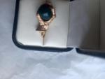 Victorian Bloodstone Claw Pendant - Vintage Steampunk