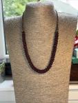 Charming Antique Art Nouveau Garnet Silk Necklace
