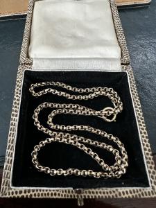 Vintage 9K Gold Rolo Chain Necklace 49cm