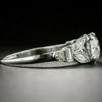 Art Deco Diamond Engagement Ring in 14K White Gold