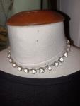 Art Deco Sterling Silver Paste Riviere Necklace