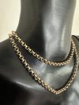 Vintage 9K Gold Rolo Chain Necklace 49cm
