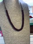 Charming Antique Art Nouveau Garnet Silk Necklace