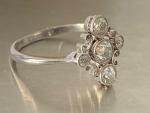 Edwardian Trilogy Diamond Ring in Platinum