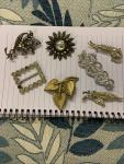 Set of 7 Vintage Paste Brooches and Buckles