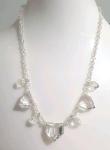 Vintage Art Deco Clear Beaded Glass Necklace 17