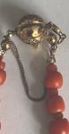 Antique 18k Gold Coral Necklace with Ball Clasp