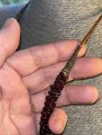 Charming Antique Art Nouveau Garnet Silk Necklace