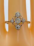 Edwardian Trilogy Diamond Ring in Platinum