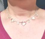 Vintage Art Deco Clear Beaded Glass Necklace 17