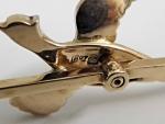 Antique 18ct Gold Enamel Pheasant Brooch 1930s